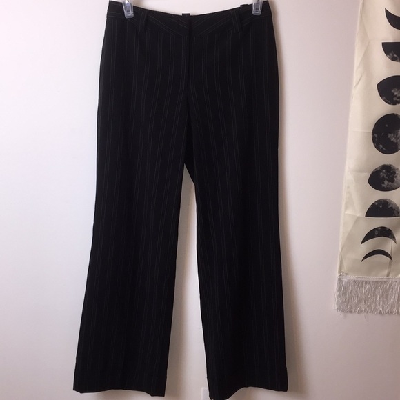 black pinstripe pants